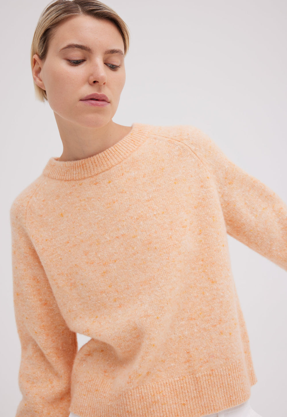 Jac+Jack Boy Wool Cashmere Sweater - Om Tint Orange